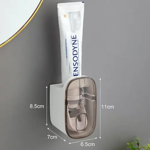 Image de Distributeur de Dentifrice Mural - Pratique & Hygiénique