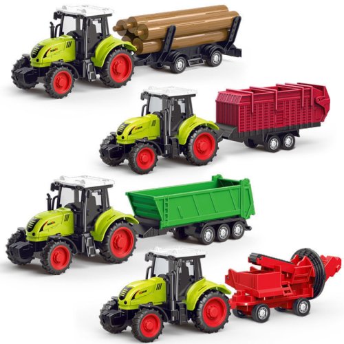 Afbeelding van Tractor Traagheid Auto Landbouwtractor Vrachtwagen Transport Verstuiver Model Baby Auto Jongen Speelgoed Techniek Auto Educatief speelgoed voor kinderen