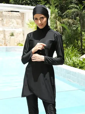 Image de Burkini Femme Modeste - Maillot de Bain Islamique 3 Pièces