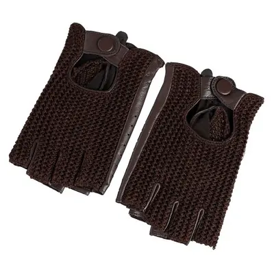 Image de Gants Moto Sans Doigts en Cuir Véritable