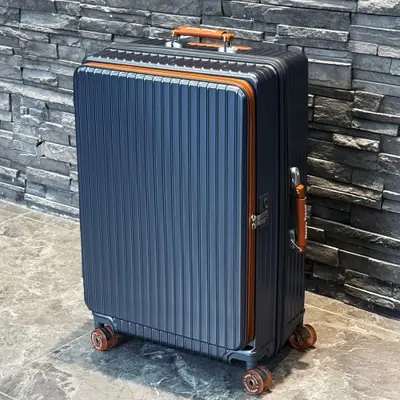 Image de Valise à Ouverture Frontale avec Roulettes Gelées & Support Téléphone