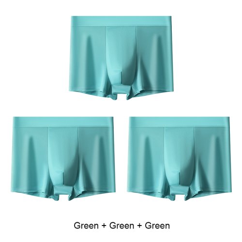 Imagen de 3 uds ropa interior de talla grande Boxer para hombre calzoncillos Boxer suaves transpirables para h...