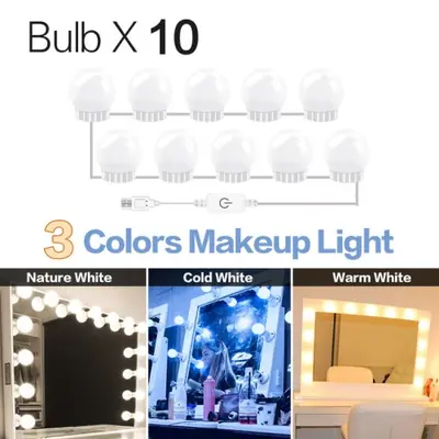 Image de Miroir de Maquillage LED avec Éclairage Dimmable