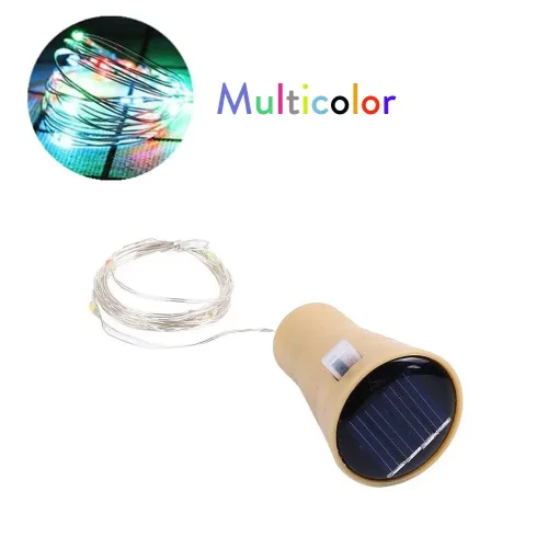 Zdjęcie Solar 10LED 15LED 20LED Lampki do butelek wina Kształt korka Wróżkowe lampki Girlanda Świąteczne świ...