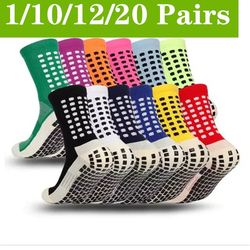 Afbeelding van Grip voetbalsokken antislip antislip atletische herensokken voor voetbal basketbal sport, 1/10/12/20 paar 2025
