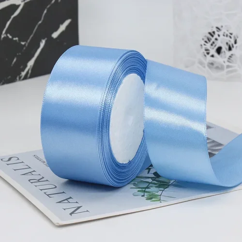 Imagen de 25 yardas/rollo de cintas de satén de 40mm, lazo artesanal, envoltura de regalo DIY, vino, rojo, nar...