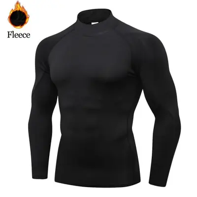 Image de T-Shirt de Gym à Manches Longues Homme - Compression Polaire