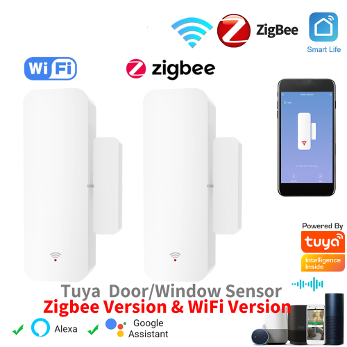 Immagine di Sensore WiFi Tuya Zigbee per Porte e Finestre - Allarme Smart con Alexa e Google Assistant