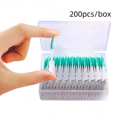 Image de Brosses Interdentaires en Silicone - 200 Pièces