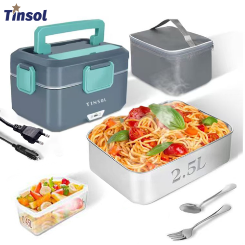 Zdjęcie Tinsol Nowy Elektryczny Podgrzewacz do Lunchu 3,5L – Bez Wody, Wielokrotnego Użytku, Szybkie Nagrzewanie 90W, Idealny do Pracy i Samochodu