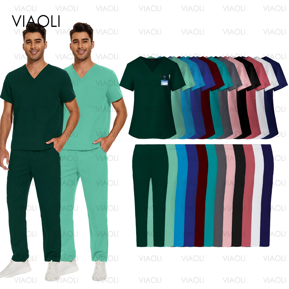 Afbeelding van Comfortabele Scrubset voor Verpleegkundigen - Unisex & XXL
