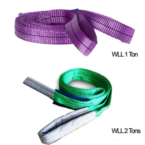 Image de Élingue Tissée Haute Résistance 1T & 2T - Violet & Vert