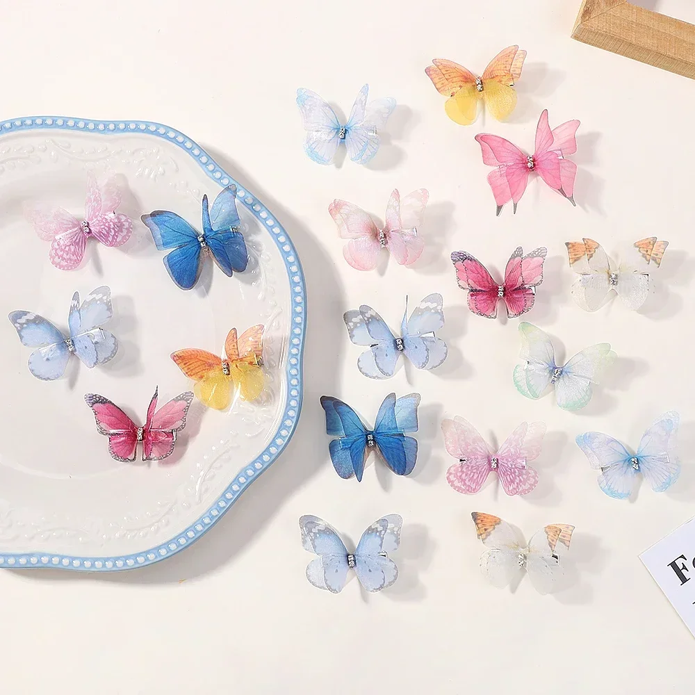 Immagine di Clip per capelli principessa con farfalla - Accessori carini per bambine