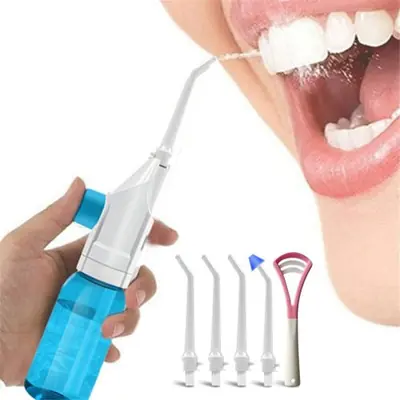 Image de Irrigateur Buccal Manuel avec Buses & Grattoir Langue - 80ml/110ml