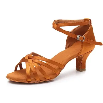 Image de Chaussures de Danse Latine Femme - Satin Élégant & Talon 5-7 cm