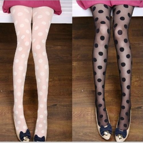 Image de Collants à Pois Vintage - Style Faux Tatouage