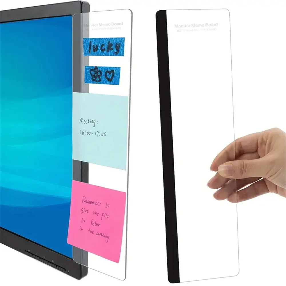 Image of Elegant Monitor Memo Board Clip – Streamline Your Workspace and Enhance Home Office Decor with a Durable Note Holder