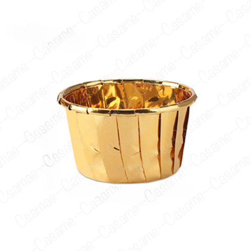 Immagine di 50 pz/pacco Lamina D'oro Argento Muffin Cupcake Liner Involucri Torta Tazza di Cottura Vassoio Caso ...