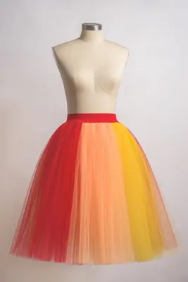 Image de Tutu Arc-en-Ciel pour Femmes - Jupon Coloré en Tulle