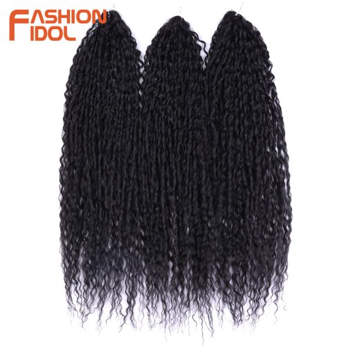 Imagen de Extensiones de Cabello Rizado Sintético Rubio Degradado 30 Pulgadas