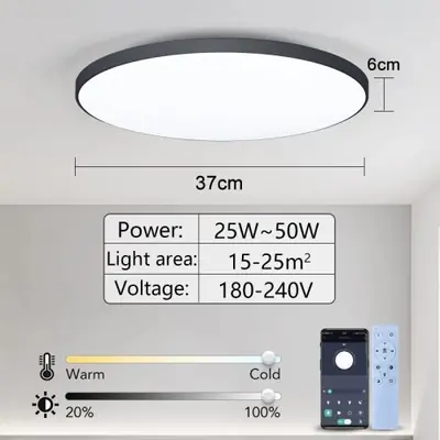 Image de Plafonnier LED Intelligent avec Télécommande