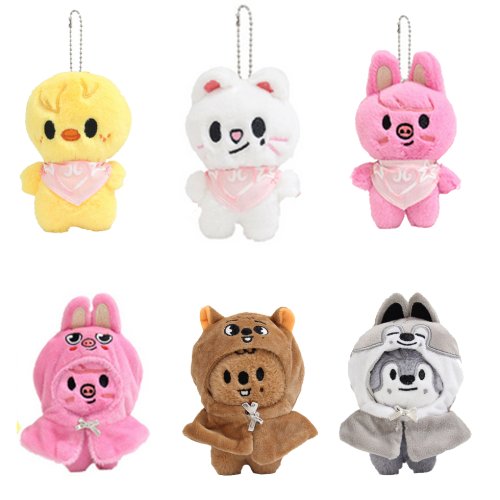 Afbeelding van SKZOO Pluche sleutelhanger Pluche sleutelhanger Wolf knuffel Verdwaalde kinderen Pluche Seoul FM Week Mantel Pop Magische Schoolkind Verjaardagscadeau