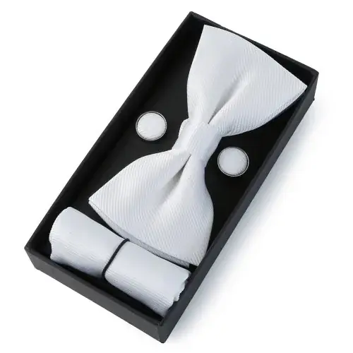 Image de Nœud Papillon Noir Classique pour Hommes - Ensemble de Costume