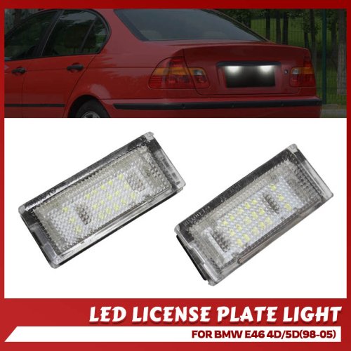 Imagen de Lámparas LED Blancas para Matrícula BMW Serie 3 E46 (4 Puertas 1998-2003, Touring 5 Puertas 1998-2005) - Pack de 2 Unidades sin Errores