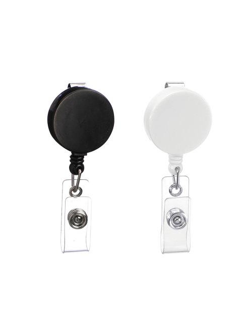 Bild von 50x Weißer ID-Abzeichenhalter mit Rollclip – Praktisch & Haltbar
