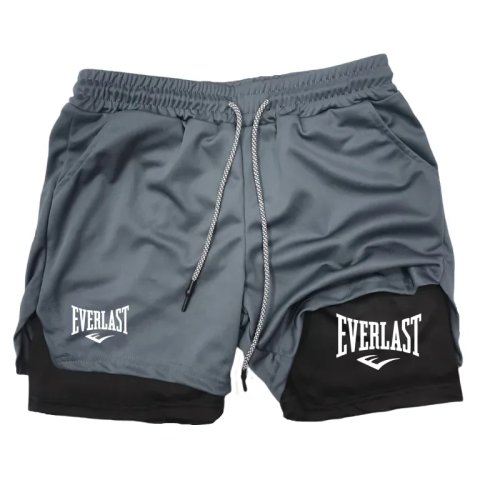 Bild von Herren Laufshorts 2-in-1 Doppeldeck Sportshorts – Atmungsaktive Fitnesshose für Gym, Training und Jogging