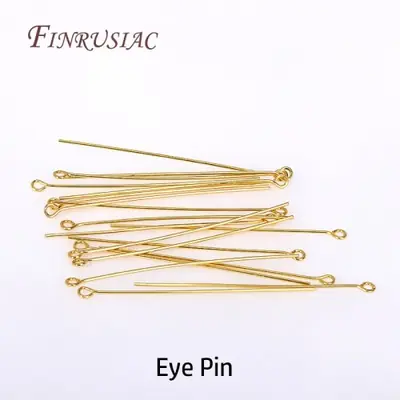 Image de Épingles à Œil Or 18K - 50 Pièces pour Création de Bijoux