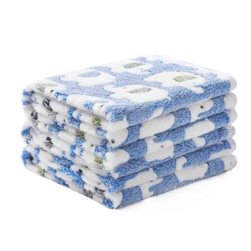 Image de Couverture douce pour chien et chat - Motif pattes d'éléphant
