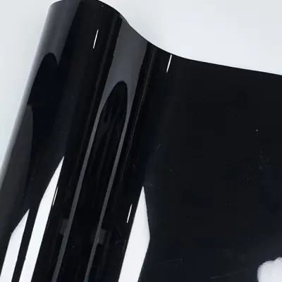 Image de Film Vinyle Noir Brillant Auto-Adhésif Sans Bulles