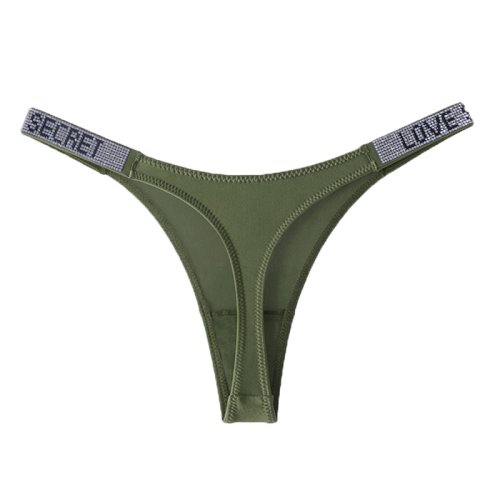 Afbeelding van Lage taille sexy slipje vrouwen strings strass brief diamanten G-string sport string shorts slips T-back fitness S-XL