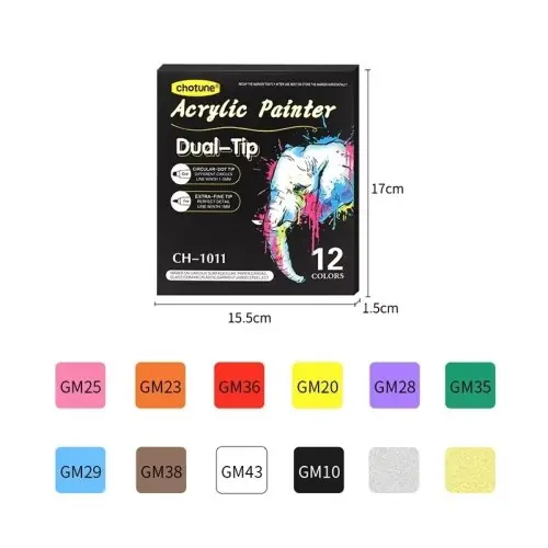Image de Marqueurs Artistiques 24-168 Couleurs - Double Pointe