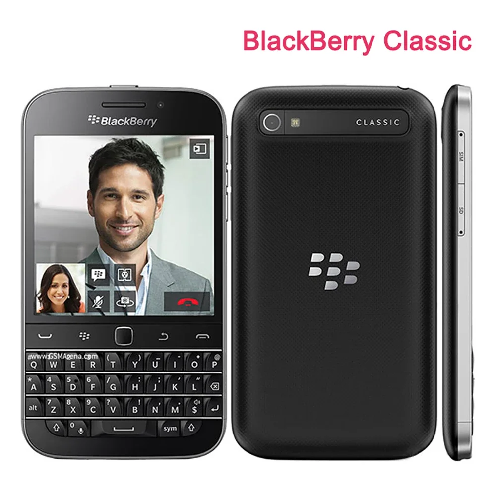 Image of BlackBerry Q20 Classic 4G LTE Smartphone with Physical QWERTY Keyboard, 8MP Camera, 16GB Storage, and BlackBerry OS – Fully Unlocked for Global Use