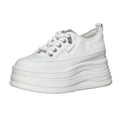 Image de Chaussures compensées blanches femme talon 9 cm confort