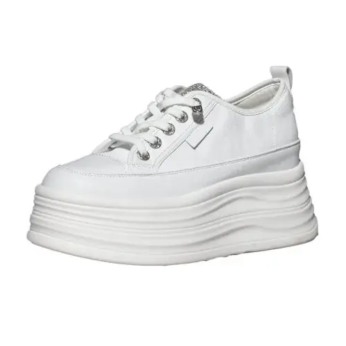 Image de Chaussures compensées blanches femme talon 9 cm confort