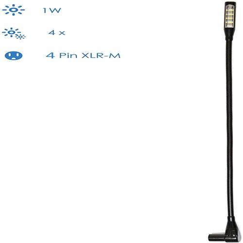 Zdjęcie Midas M32 Lampa na gęsiej szyi 4-pinowa lampa XLR Mikser kątowy Lampa DJ, lampa 4-pinowa, lampa 4-pinowa XLR