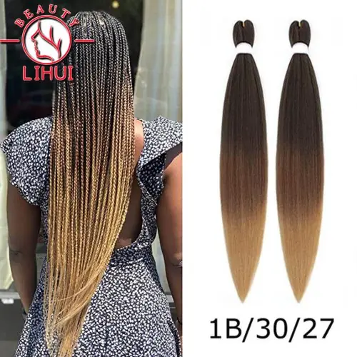 Image de Tresses Jumbo Yaki Brunes - Extensions Synthétiques Droites