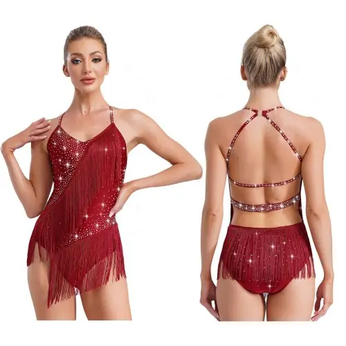 Image de Justaucorps de Danse Latine Femme - Élégant & Brillant