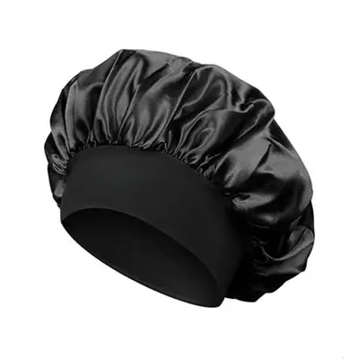 Image de Bonnet de nuit en satin élastique pour cheveux - Protection capillaire
