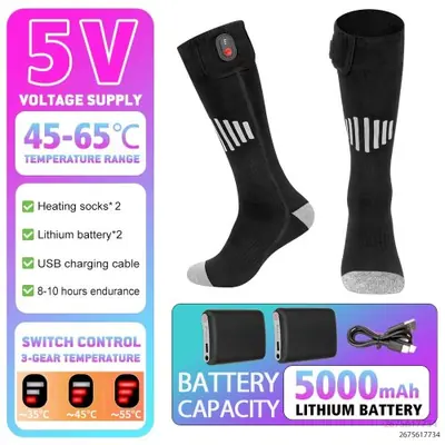 Image de Chaussettes Chauffantes Rechargeables - 5000mAh