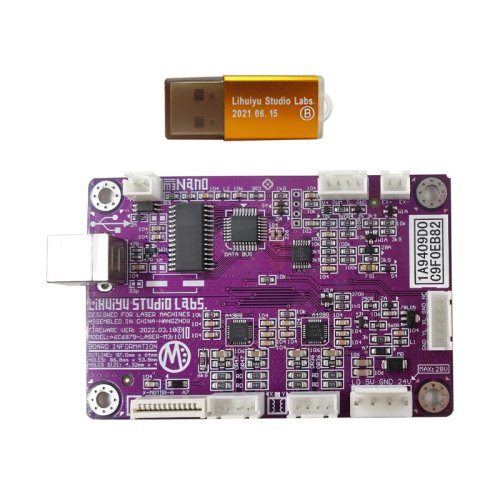 Bild von Lihuiyu M2/M3 Nano Lasercontroller mit Hauptplatine und Systemdongle – Kompatibel mit CO2-Lasergravur- und -Schneidemaschinen 3020/4030
