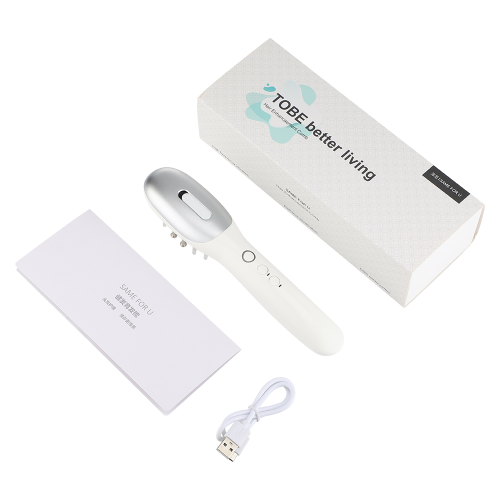 Immagine di Pettine Massaggiatore per Cuoio Capelluto con Tecnologia EMS e Luce LED – Stimola la Crescita dei Capelli, Rilassa e Nutre il Capello con Applicatore di Olio Naturale