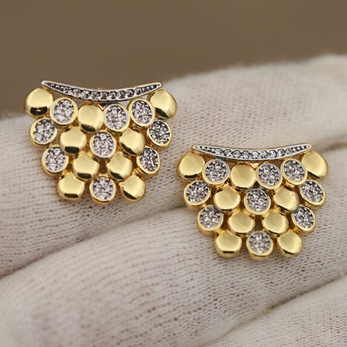 Image de Boucles d'oreilles géométriques en zircone - Design élégant & tendance