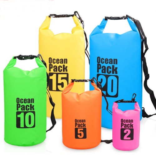 Imagen de Bolsa Seca Impermeable de PVC Plegable para Exteriores - 5L, 10L, 20L, 30L - Ideal para Buceo, Playa, Natación, Kayak y Actividades Acuáticas