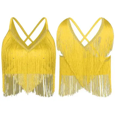 Image de Haut de Danse Latine Femme - Gilet Salsa Rumba Samba