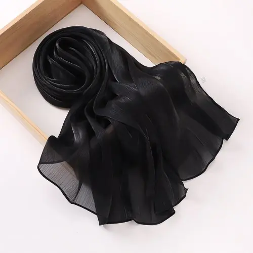 Image de Hijab en Mousseline de Soie - Élégant & Confortable