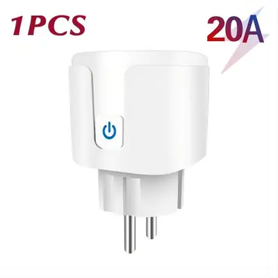 Image de Prise WiFi Tuya 16A/20A - Contrôle à Distance & Surveillance Énergie